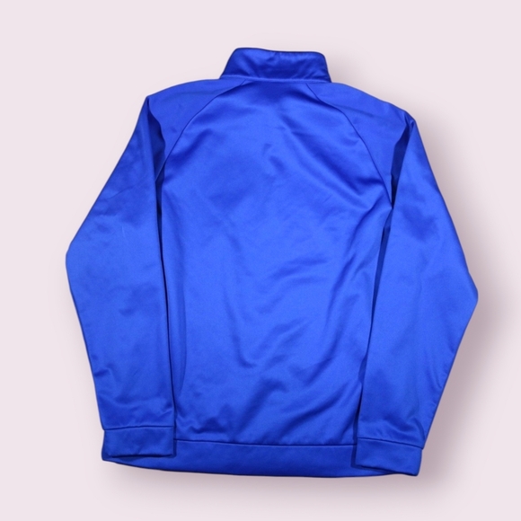 Nike Dri-Fit Men’s L Blue 1/4 Zip Fleece Pullover Sweatshirt Black Swoosh - Picture 8 of 8